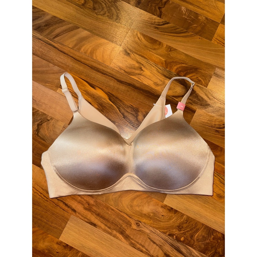 Cacique Backsmoother Bra Womens 46B Gold NWT Lightly Lined No-Wire 11110057 tan